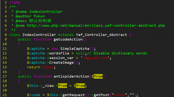 vim-colorscheme-peachpuff-php