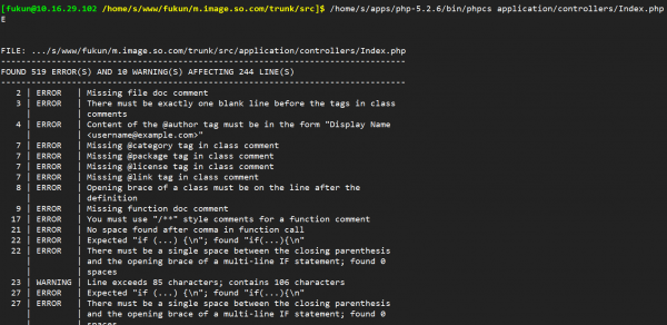 Best checked for with a tool: PHP Code Sniffer 